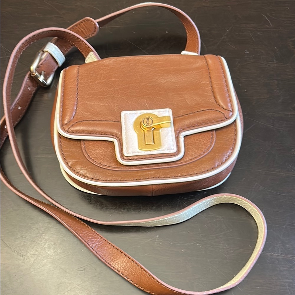 Juicy Couture Vintage Brown Leather Crossbody Bag